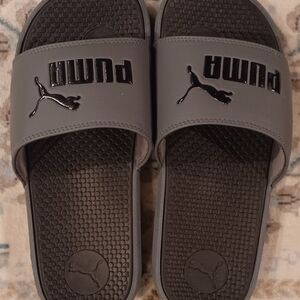 Puma Gray Slide Sandals Size 6C
